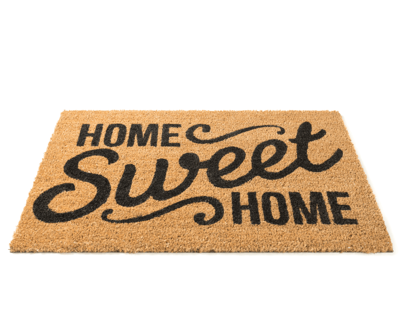 Brown coir Home Sweet Home mat