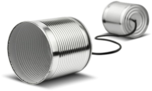 HM3 Legal contact us tin cans joined by string
