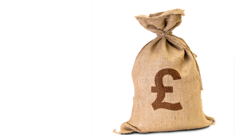 Brown cloth money sack