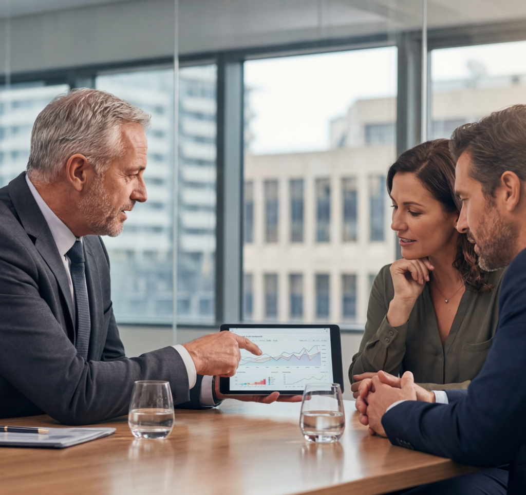 Business succession strategy meeting